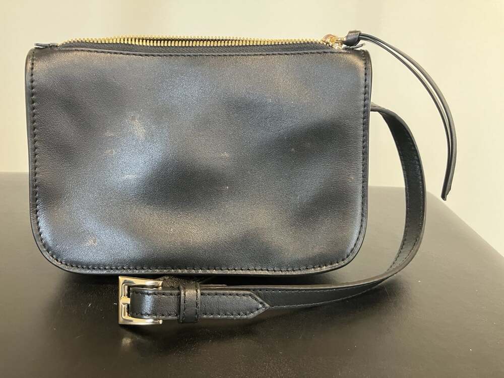 QUINCE 100% ITALIAN NAPPA LEATHER BELT BAG Black SMALL MSRP $59.90, Travel City - Picture 6 of 9